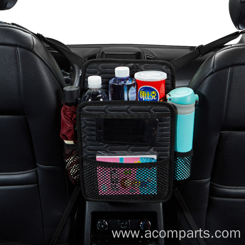 Car organizer between seats car hanging storage bag